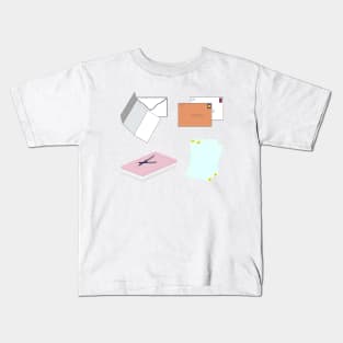 Snail Mail Happy Mail (Separate Items Version – White Background) Kids T-Shirt